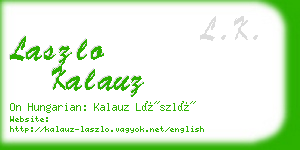 laszlo kalauz business card